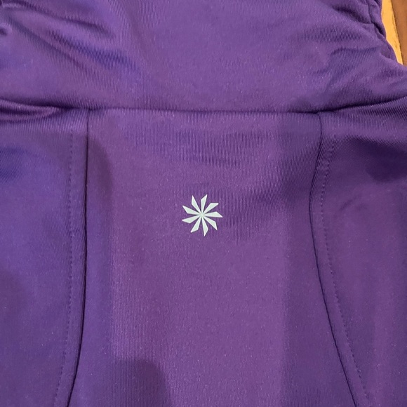ATHLETA Active Pullover Ladies Size XS Running Sporty Warm Purple Back Pocket - Picture 5 of 8